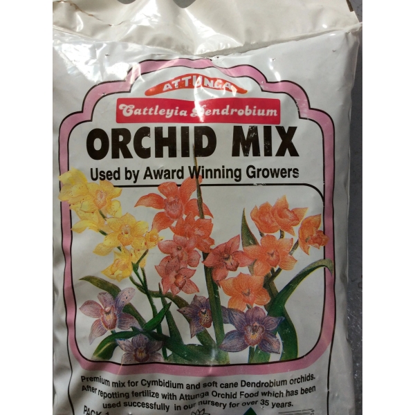 a bag of orchid mix
