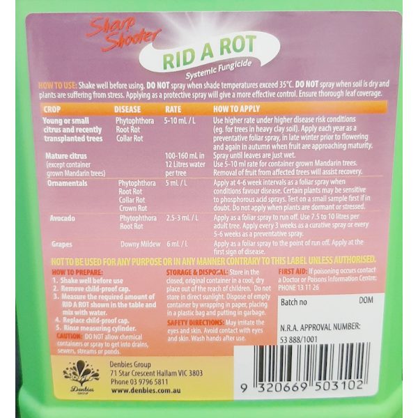 a pack of rid a rot fungicide